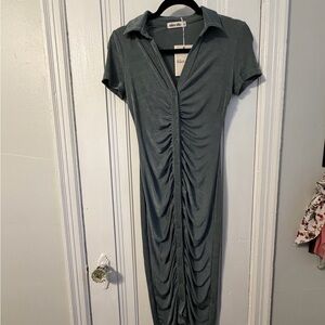 Alice Elle Gray Ruched Dress